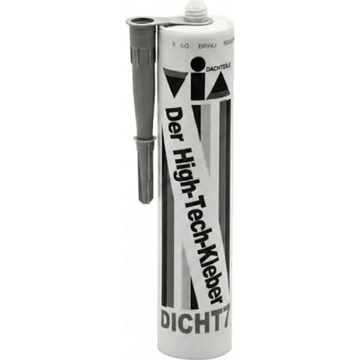 ZAMBELLI Universal Klebe- und Dichtstoff "DICHT7", 310 ml, grau, für Kunststoff, Metall, Holz und Glas, geruchslos, UV- und witterungsbeständig – Bild 1