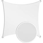 Schramm® Sonnensegel quadratisch in 4 verschiedenen Größen und 2 Farben Sonnen Segel Sonnenschutz Sichtschutz Windschutz, Farbe:Weiss, Größe:3.60 x 3.60 m