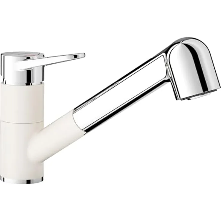 Blanco BLANCOWEGA-S II, Küchenarmatur mit herausziehbarer Zweistrahlbrause, 180° schwenkbarer Auslauf