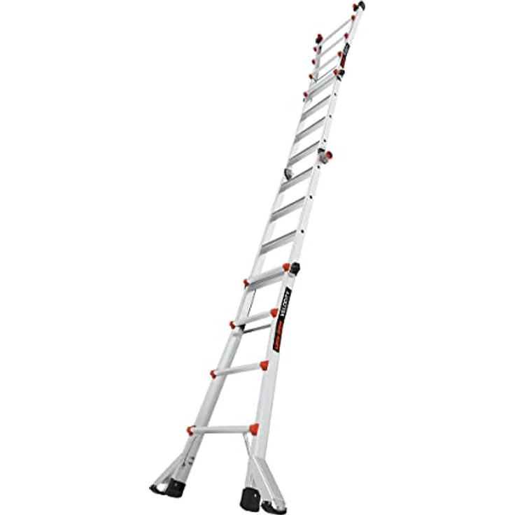 Little Giant Geschwindigkeit M 17 Aluminium Leiter, multifunktional mit Rock Lock Einstellern und Tip & Glide Rädern, silber – Bild 4