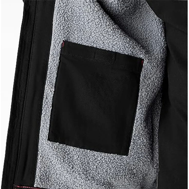 Dickies Sherpa Lined Hooded Duck Jacket, Arbeitsjacke aus 100% Baumwolle mit windabweisendem Robuster Duck-Stoff, schwarz – Bild 6