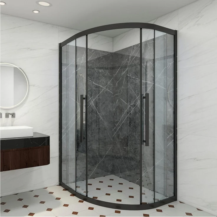 neu.haus Duschrückwand, Wandpaneel »Bladel« 4er Set 120 x 60 cm Grey Diamond, feuchtigkeitsunempfindlich, flexible Anpassung, schnelle Installation – Bild 1