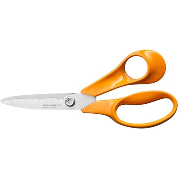 Fiskars Universalschere 180mm, gezahnte Klinge aus rostfreiem Stahl, ergonomischer Kunststoffgriff – Bild 1