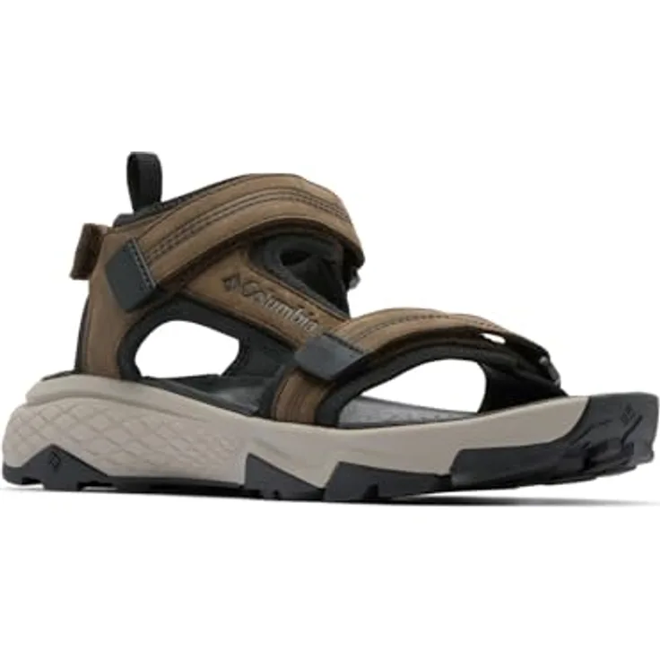 Columbia Peakfreak Rush Sandal Lea, Herren Sicherheitssandalen aus Nubukleder, braun, (Größe 44) mit verstellbaren Riemen und griffiger Adapt Trax Sohle