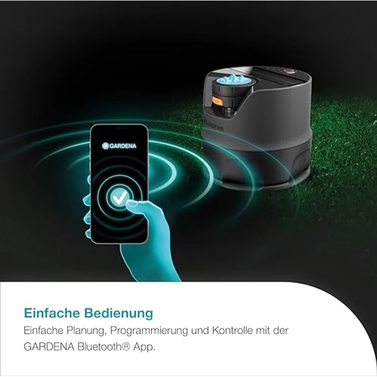 Gardena AquaPrecise, solarbetriebenes Bewässerungssystem für Rasen bis 320 m² mit Bluetooth App-Steuerung – Bild 5