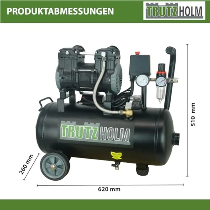 TrutzHolm Silent Flüsterkompressor Set 24L Kompressor 750W TH-fk24l – Bild 3