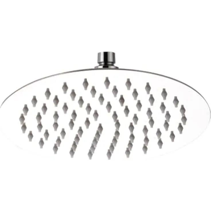 Aurlane Kopfbrause Edelstahl rund 20 cm, 1 Strahlart mit Antikalknoppen, einfache Montage ohne Werkzeug
