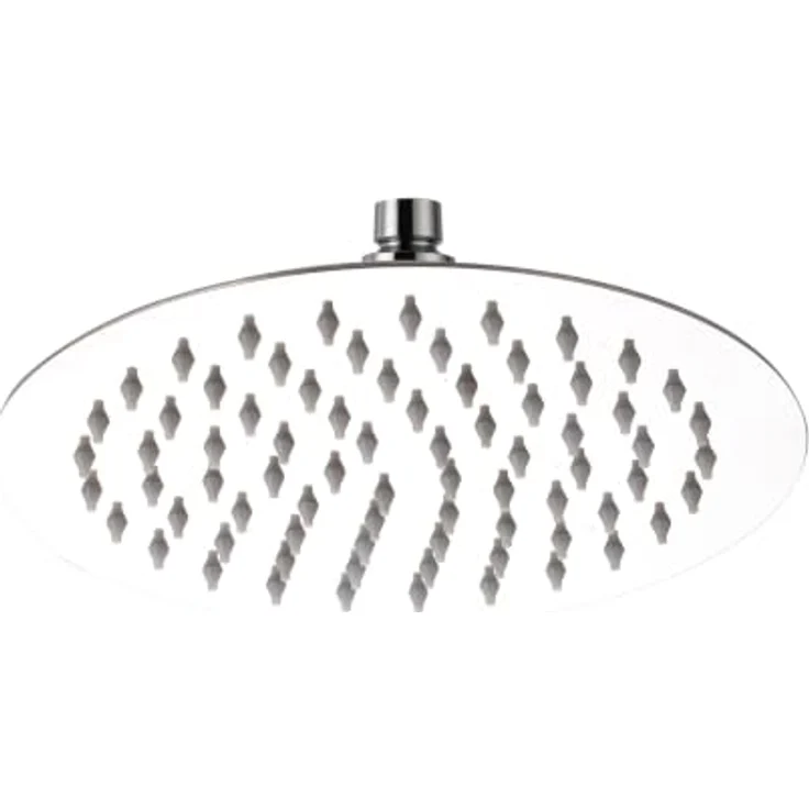Aurlane Kopfbrause Edelstahl rund 20 cm, 1 Strahlart mit Antikalknoppen, einfache Montage ohne Werkzeug – Bild 1
