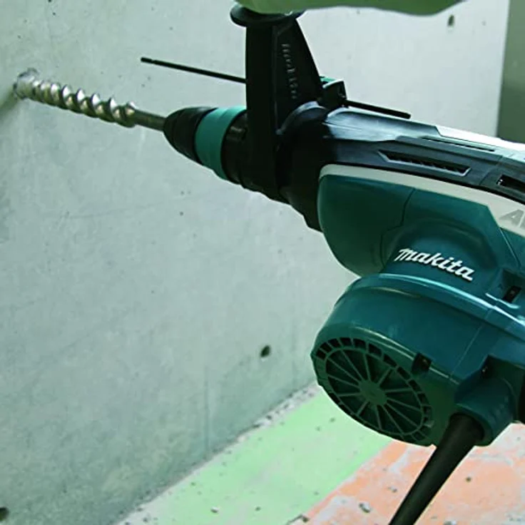 Makita HR5212C Kombi-Hammer für SDS-MAX 52 mm 20 J 1510 W D-Griff, Seitengriff, Transportkoffer, Bohrerfett, Tiefenanschlag – Bild 3