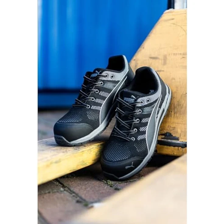 PUMA® Herren S1P Sicherheitsschuhe "ELEVATE KNIT BLACK LOW" URBAN PROTECT, rutschfeste und durchtrittsichere Halbschuhe, schwarz, Größe 45 – Bild 2