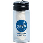 Smyle Zahnseide plastikfrei, nachfüllbar & biologisch abbaubar – 30 m nachhaltig mit pflanzlichem Wachs in Glasverpackung