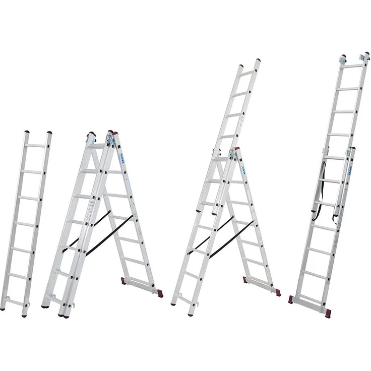 KRAUSE Corda Vielzweckleiter - 3x9 Sprossen, Arbeitshöhe: 6,20 m – Bild 2
