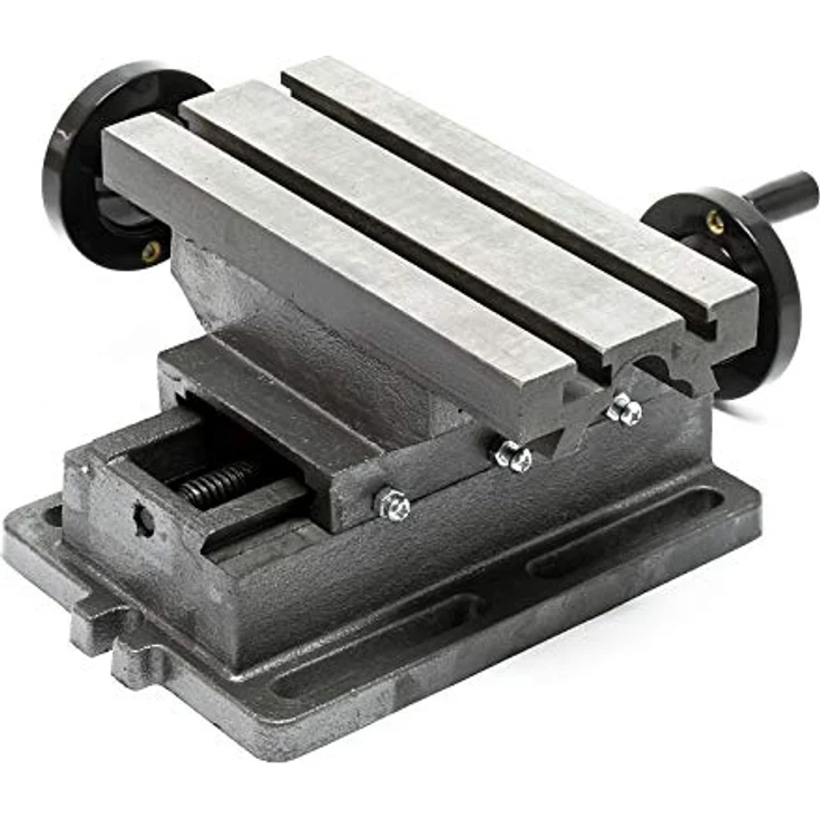 Wiltec - 2-Achsen Kreuztisch 170x85mm Frästisch Koordinatentisch Bohrtisch Fräsständer - Preisvergleich – Bild 2