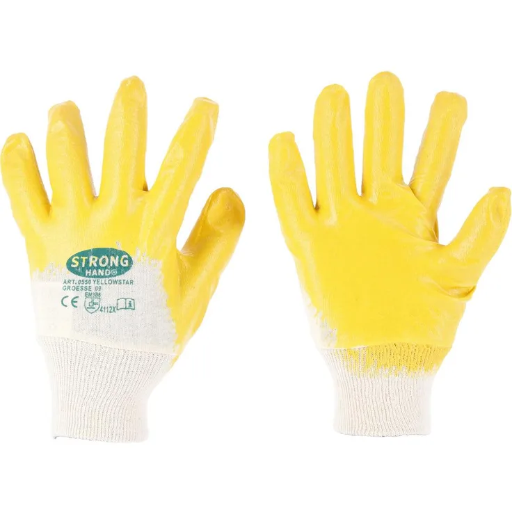 Feldtmann Handschuhe Nitril gelb, ¾ beschichtet ECO | NITRIL.HANDSCH.GELB GR.11 ECO