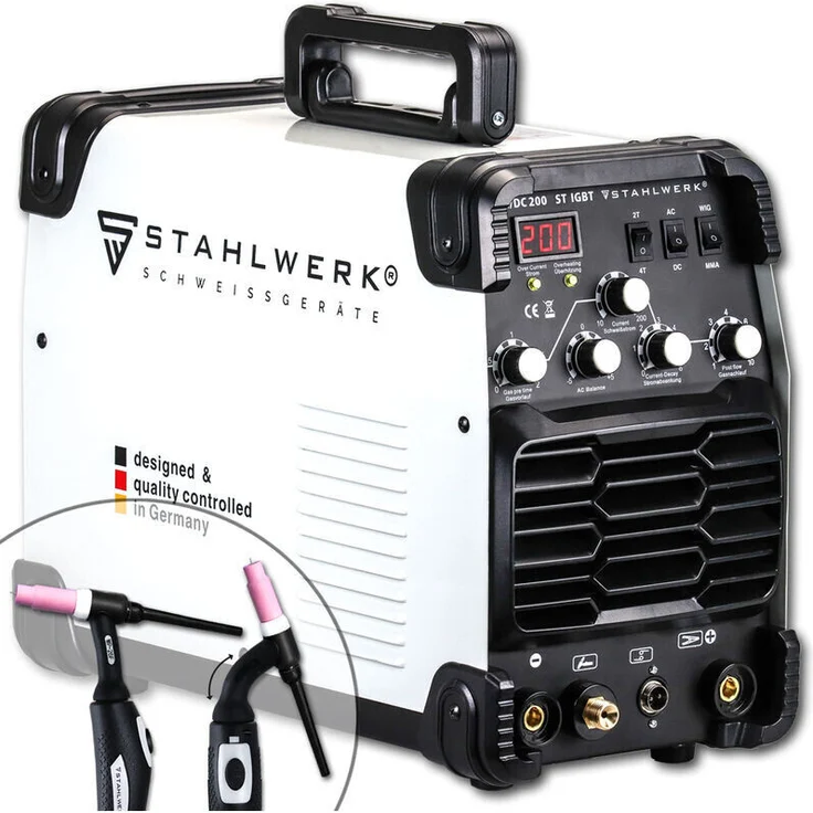 STAHLWERK AC/DC WIG 200 ST IGBT - Kombi 200 A WIG + MMA Elektroden Schweißgerät – Bild 8