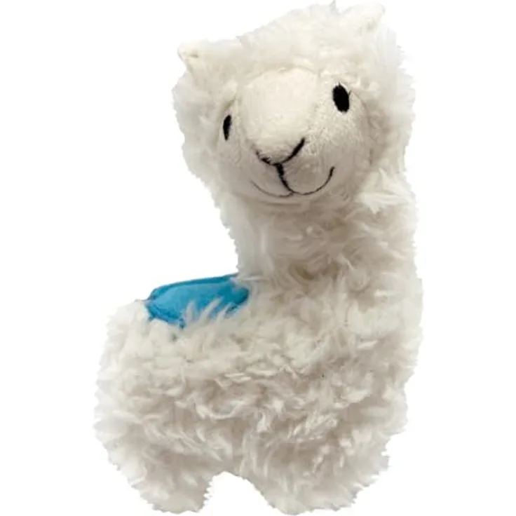 Aumüller Tierkuscheltier Lama Luigi, Katzenspielkissen mit Baldrian und Dinkelspelz, Schmuseplüsch, hochwertige Verarbeitung, Made in Germany