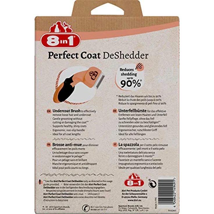 8in1 Coat DeShedder - Unterfellbürste für Katzen aller Größen, für Kurzhaar und Langhaar geeignete Katzen-Bürste – Bild 2