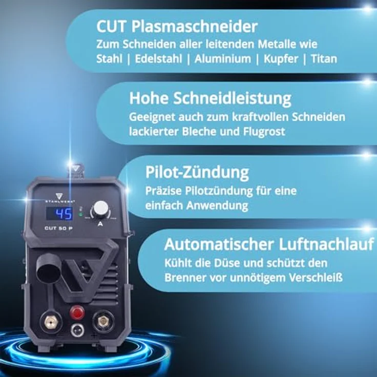STAHLWERK CUT 50 ST IGBT Vollausstattung Plasmaschneider mit 50 A 7 Jahre – Bild 5