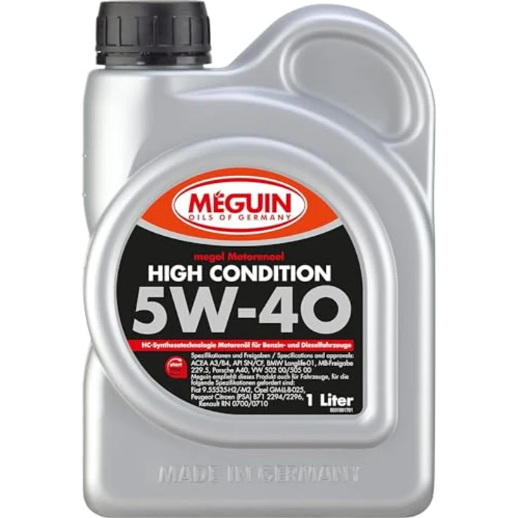 Meguin Megol High Condition SAE 5W-40 | 1 L | Synthesetechnologie Motoröl | Art.-Nr.: 3199 – Bild 2