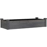 vidaXL Hochbeet, Pflanzbeet mit Einsatz, Pflanzkübel für Blumen Obst Gemüse, Kräuterbeet Gemüsebeet für Garten Balkon Terrasse, Grau Massivholz Tanne