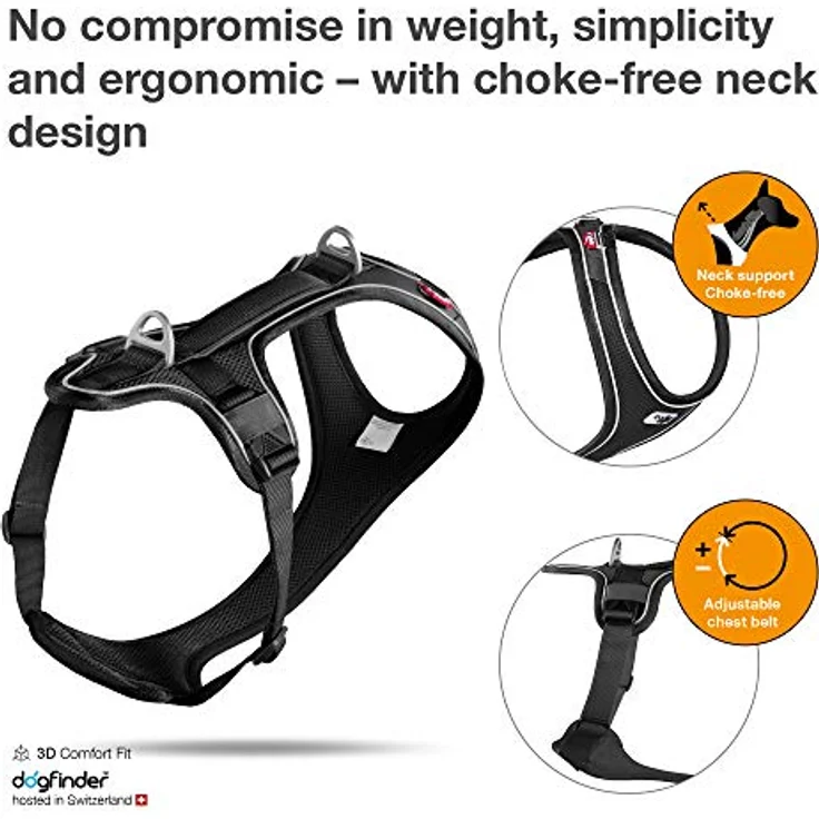 Belka Comfort Harness Black XS – Bild 3