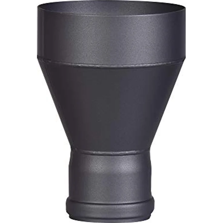 FIREFIX R150/Ü10 Erweiterung 80 auf 150, schwarz lackiert, Dichtung für 2 mm starke Rauchrohre, 125 mm lang, geprüft nach DIN EN 1856-2:2009 – Bild 1