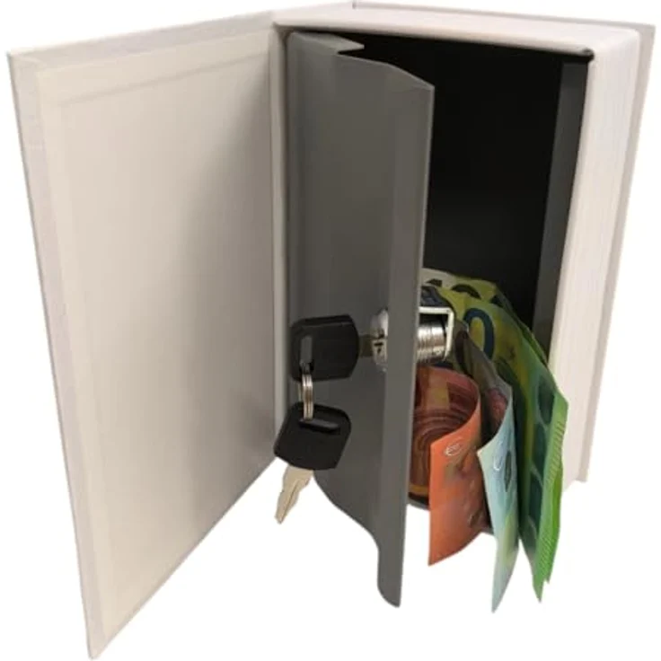 speecheese Buchtresor Bibel Booksafe DIE BIBEL, dunkelroter Einband mit goldenen Ornamenten und magnetischem Verschluss – Bild 4