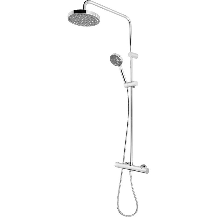 Breuer Duscharmatur 'Aquamaxx 330' mit Thermostat, runde Kopfbrause, verchromt