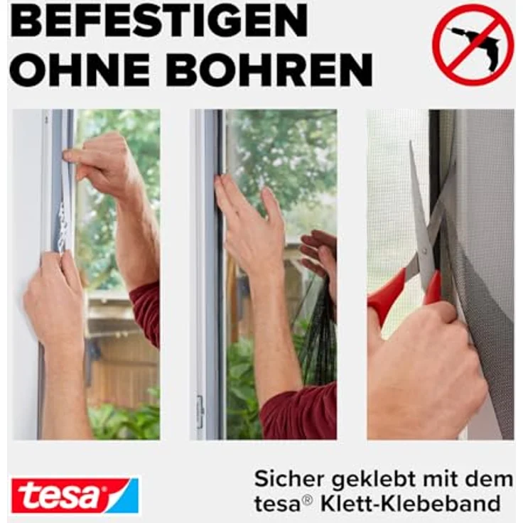 Tesa STANDARD 55672-00500-00 Fliegengitter (B x H) 1300mm x 1500mm Weiß 3St. – Bild 4