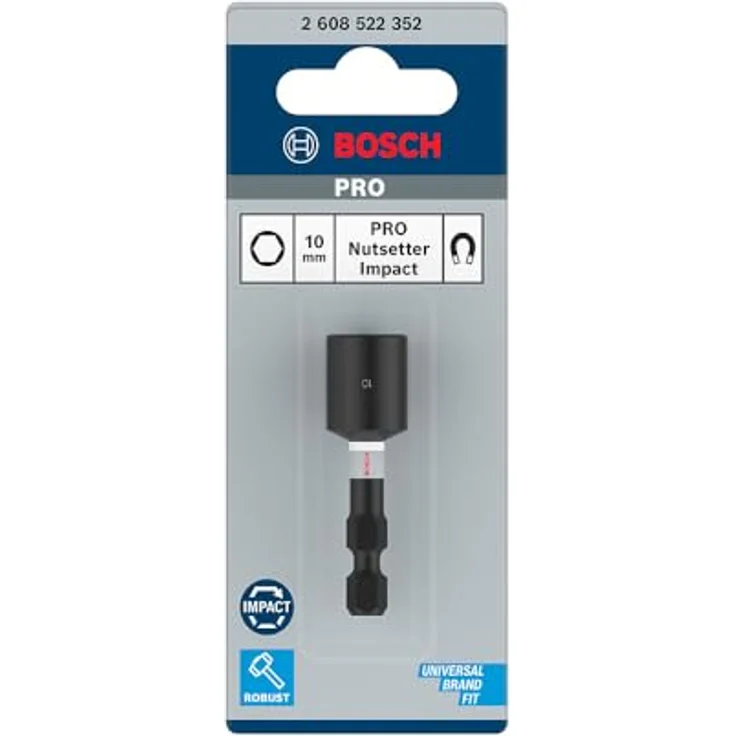 Bosch Accessories 2608522352 Steckschlüssel-Bit-Einsatz 10 mm 1/2', robust für Schlagschrauber, S2-modifizierter Stahl – Bild 4