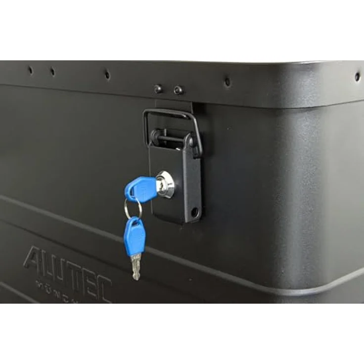 ALUTEC München Werkzeugkoffer ALUTEC Aluminiumbox Classic 48 Schwarz, 48 ltr., 550 X 350 X, stoßsicher, stapelbar, spritzwassergeschützt – Bild 4