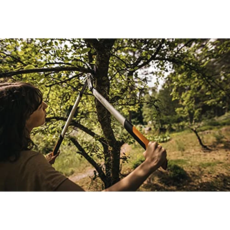 Fiskars PowerGear X Bypass-Getriebeastschere für frisches Holz, Antihaftbeschichtet, Gehärteter Präzisionsstahl, Länge 80 cm, Schwarz-Orange, LX98-L, 1020188 – Bild 5