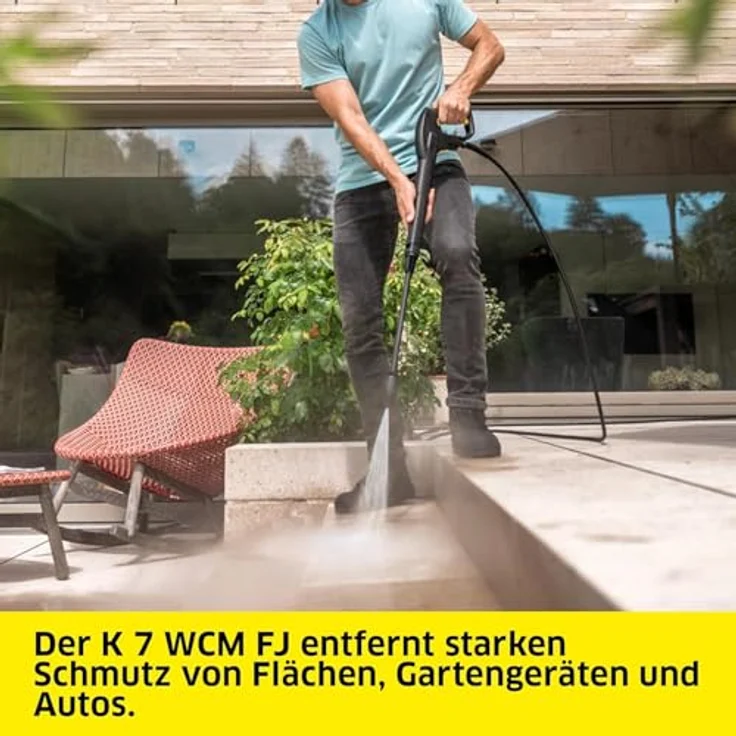 Kärcher Hochdruckreiniger K 7 WCM FJ, leistungsstark mit Vario Power-Strahlrohr, inkl. Schaumdüse und Dreckfräser, blau – Bild 4