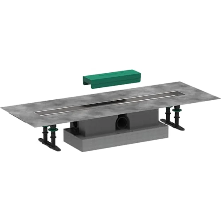 hansgrohe uBox universal Komplettset für Duschrinnen, Installationsset + Grundkörper 700mm, Edelstahl 304, Entwässerungsleistung bis 60 l/min – Bild 1