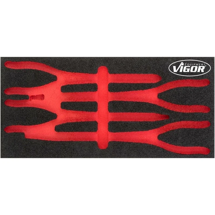 Vigor Weichschaumeinlage V4995-L, 2K Werkzeugaufbewahrung, leer, Maße 393 mm x 188 mm x 35 mm