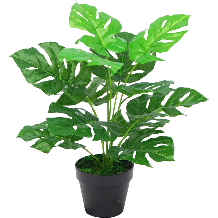 Paperflow MONSTERA Kunstpalme, Kunstpflanze 45 cm, realistische Ausführung
