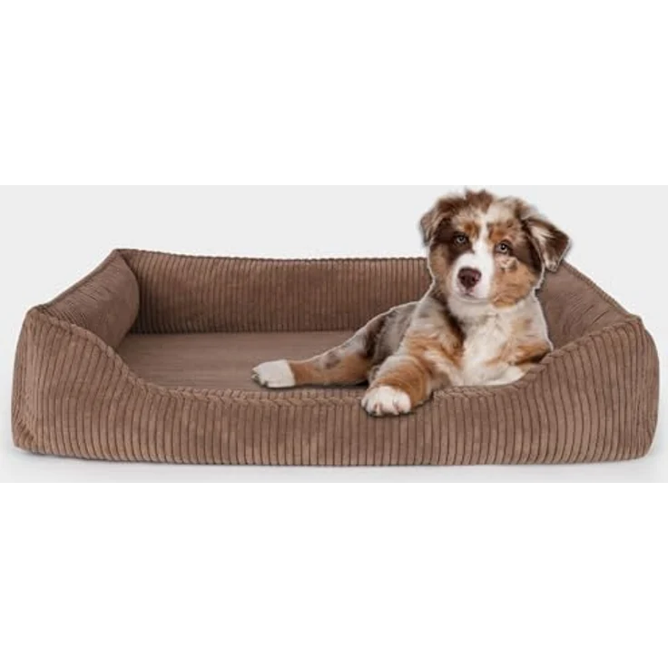 PAW WOW Anton Hundebett | Orthopädisches Hundebett für mittelgroße und große Hunde (Braun, 100x70cm) – Bild 1