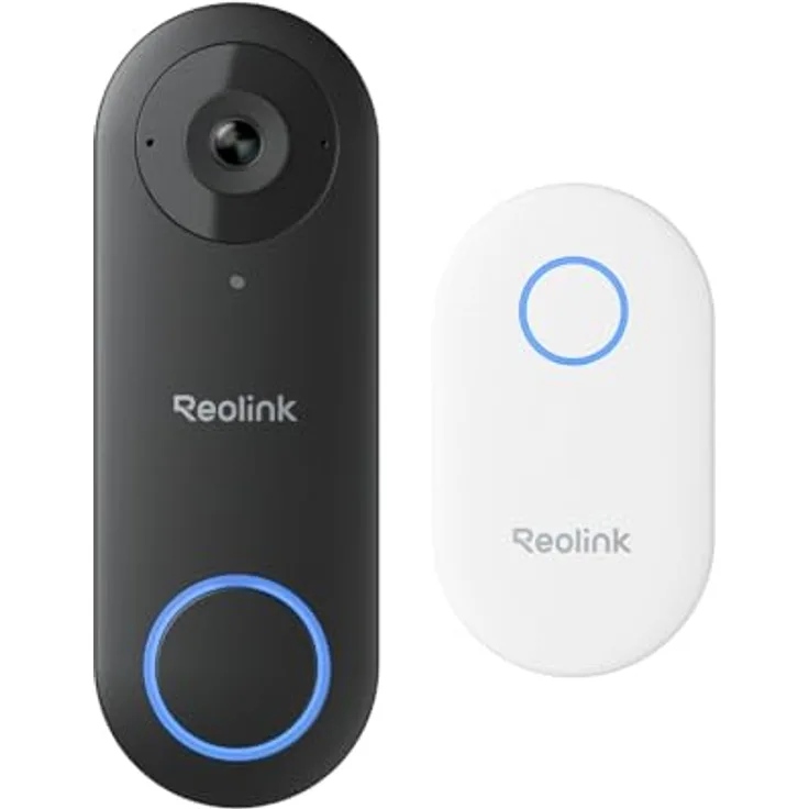 Reolink 5MP Video-Türklingel PoE mit Chime, 180° Ultraweitwinkel, 2-Wege-Audio, HD-HDR, humanoid Erkennung, flexible Speicherung