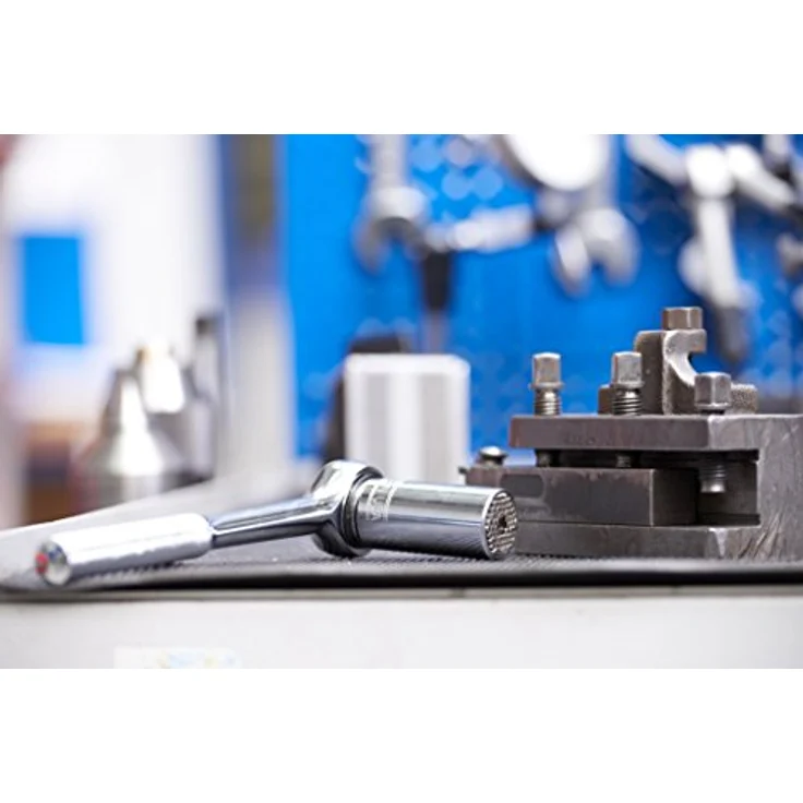 Wiha Bit- und Steckschlüsselset Gripper, 3/8″ Steckschlüssel-Einsatz mit 54 gehärteten Stahlstiften für Schrauben bis 8 mm Höhe, robustes Gehäuse aus legiertem Stahl – Bild 6