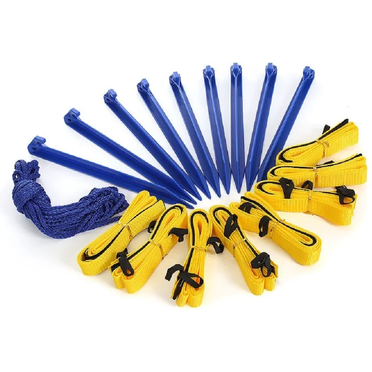 Procyon Tier-Intelligenzspielzeug Longier-Set für Hunde, Kunststoff - Trainingsform zur Festigung der Bindung und Kommunikation, Nylonmaterial, 10m Nylonschnur, 8x Nylongurt, 9x Erdnägel