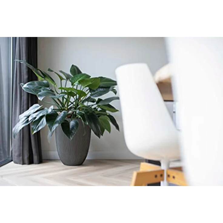 Capi Europe - Pflanzgefäß elegant niedrig Groove NL - Gold - Ø 34 x H 46 - BlumenBlumentopf - ÜberBlumentopf - Blumenkübel - Pflanzenkübel - Für drinnen und draußen - Wetterfest - KGVGB782 – Bild 4