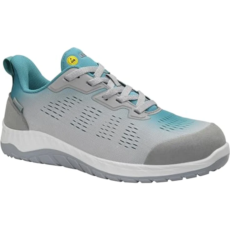 ELTEN LUANA grey-turquoise Low ESD S1 Sicherheitsschuh mit TPU/PU Sohle MAXXIMO – Bild 1