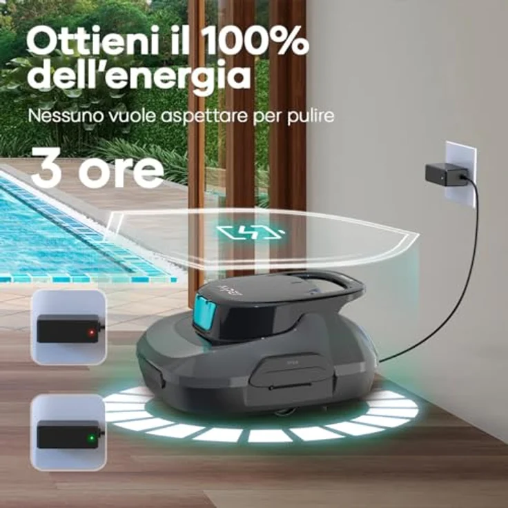 Aiper Poolroboter Scuba SE Akku Bodenreinigung mit Audio-Alarmsystem, Parkassistent – Bild 6