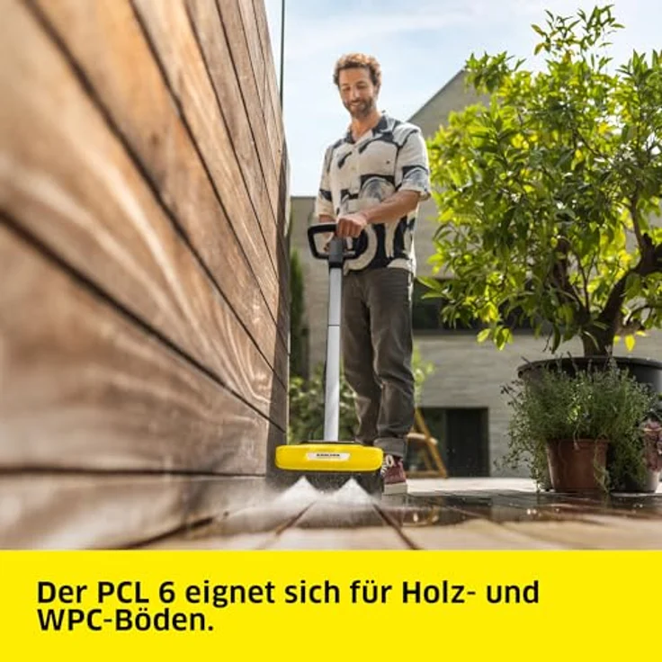 Kärcher Terrassenreiniger 'PCL 6', Hochdruckreiniger mit stufenlos verstellbarem Stiel und 4 rotierenden Bürstenwalzen – Bild 5