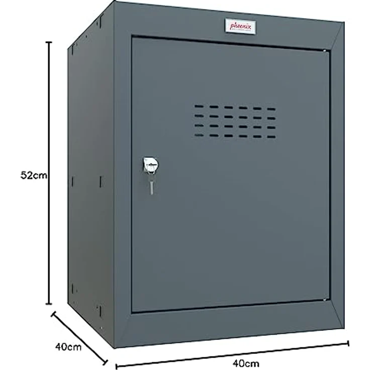 Phoenix Tresor CL0544AAK Cube Locker, 66L Schließfach, anthrazitgrau, modulare Konstruktion mit Standardschlüsselverschluss – Bild 3