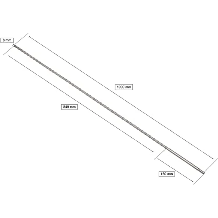 KOTARBAU® SDS+ Bohrer 8 x 1000 mm, Präzise und langlebige Lösung mit globaler Standardaufnahme, geeignet für harte Materialien – Bild 2