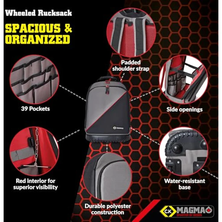 C.K MA2654 Universal Werkzeugrucksack unbestückt (B x H x T) 380 x 550 x 240mm – Bild 7