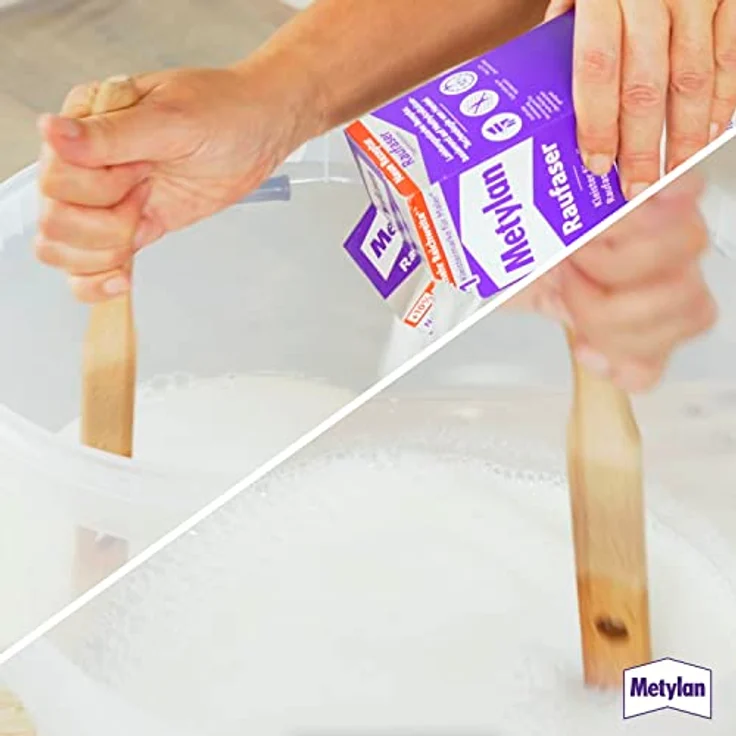 Metylan Raufaser, starker Tapetenkleister für Raufasertapete mit hoher Anfangsklebkraft, langlebiger & korrigierbarer Kleister mit Methylcellulose, 1x360g – Bild 5