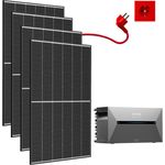 Alpha Solar Balkonkraftwerk 2000Wp mit Trina und Anker Solarbank 2 Pro, Monokristallin Halbzellenmodul, schwarz