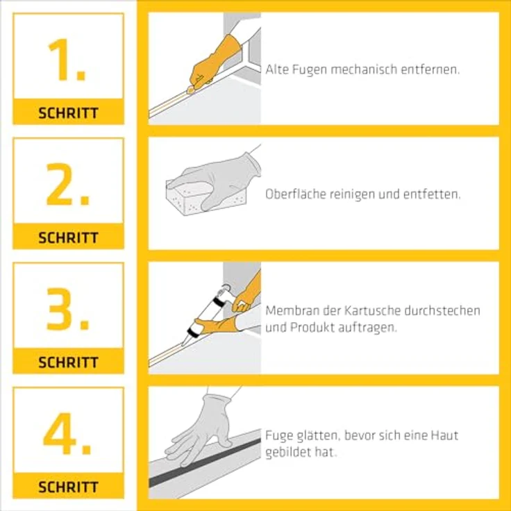 Sika Sikaflex-522 Dichtstoff, schwarz, UV-stabil und witterungsbeständig, 300 ml – Bild 4